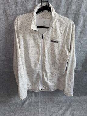 Peter Millar E4 Wicking UPF 50+ Women's Leopard Print Full-Zip Jacket